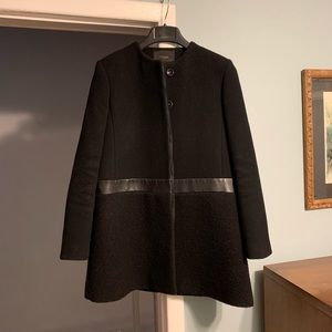 Maje black wool peacoat
